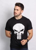 Camiseta em malha de algodão estampa moderna Camiseta em malha de algodão estampa moderna