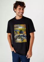 Camiseta em malha de algodão estampa moderna Camiseta em malha de algodão estampa moderna