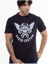 Camiseta em malha de algodão estampa moderna Camiseta em malha de algodão estampa moderna