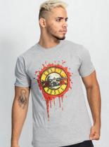 Camiseta em malha de algodão estampa moderna Camiseta em malha de algodão estampa moderna