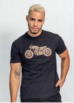 Camiseta em malha de algodão estampa moto Camiseta em malha de algodão estampa moto