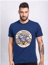 Camiseta em malha de algodão estampa moto Camiseta em malha de algodão estampa moto