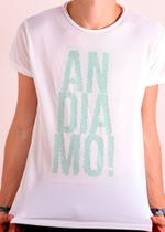 Camiseta em Poliamida Antiodor Pionieri Andiamo 2 Branca