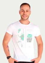Camiseta em Poliamida Antiodor Pionieri Tenis Smash Potente Branco
