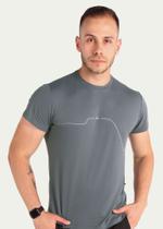 Camiseta em Poliamida Antiodor UV 50 Pionieri Linha Logo Dark Gray