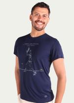 Camiseta em Poliamida Antiodor UV 50 Tennis ForeHand Azul Marinho