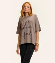 Camiseta Endless Molecotton de Viscose Feminina Marrom Camiseta Endless Molecotton de Viscose Feminina Marrom