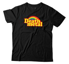 Camiseta Engraçada Death Metal Arco Iris Banda De Rock