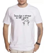 Camiseta Engraçada Flork Camisa Masculina Desculpe O Atraso