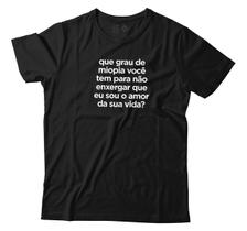 Camiseta Engraçada Que Grau De Miopia Você Tem Bar Festa Unissex