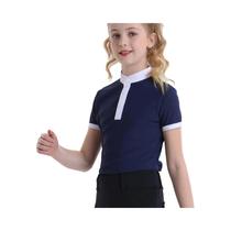 Camiseta Equestre Infantil De Verão De Secagem Rápida Com Mangas Curtas E Calças De Alta