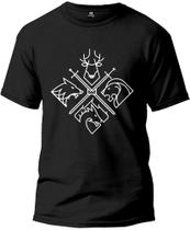 Camiseta Escudo Games Off T. Masculina e Feminina 100% Algodão Primeira Linha Gola Redonda