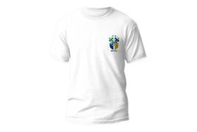 Camiseta escudo hexa brasil branco Camiseta escudo hexa brasil branco
