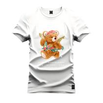 Camiseta Especial Plus Size Premium Estampada Blessed Urso