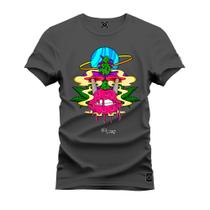 Camiseta Especial Plus Size Premium Estampada Boca Derretendo