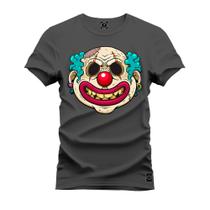 Camiseta Especial Plus Size Premium Estampada Palhaço Mau Boca