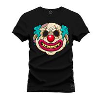 Camiseta Especial Plus Size Premium Estampada Palhaço Mau Boca