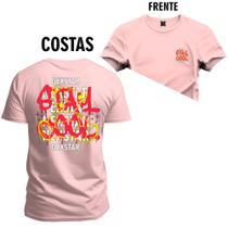 Camiseta Especial Plus Size Premium Estampada Pixe Slam Cool Frente e Costas