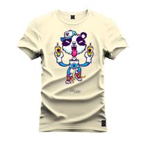 Camiseta Especial Plus Size Premium Estampada Spray Bicho