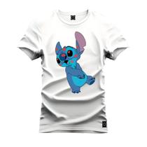 Camiseta Especial Plus Size Premium Estampada Stich