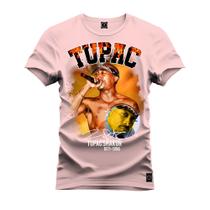 Camiseta Especial Plus Size Premium Estampada Tupac Show
