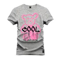 Camiseta Especial Plus Size Premium Estampada Urso Cool Movie