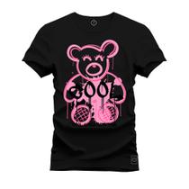 Camiseta Especial Plus Size Premium Estampada Urso Cool Movie