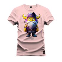 Camiseta Especial Plus Size Premium Estampada Viking