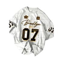 Camiseta Esportiva Brooklyn plus Size Masculina E Feminina De Manga Curta Com Estampa Gráfica Para O