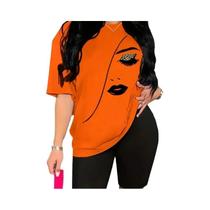 Camiseta Esportiva Casual Feminina De Manga Curta Com Letras Impressas E Shorts Leves E Elásticos