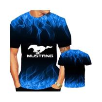 Camiseta Esportiva De Manga Curta Confortável E Respirável Com Design 3D Mustang Art Camiseta Esportiva De Manga Curta Confortável E Respirável Com Design 3D Mustang Art