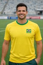 Camiseta Esportiva Dry Fit Premium com Bandeira Brasil Unisex Performance e Conforto Camiseta Esportiva Dry Fit Premium com Bandeira Brasil Unisex Performance e Conforto