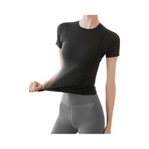 Camiseta Esportiva Feminina Slim Fit - Secagem Rápida, Manga Curta, Ideal para Ioga e Academia