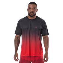 Camiseta Esportiva Gola Careca com Estampa Degradê Frontal Elite