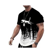 Camiseta Esportiva Masculina De Secagem Rápida E Respirável Com Estampa 3D De Leopardo, Moda Casual
