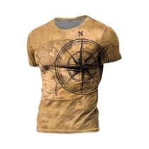 Camiseta Esportiva Masculina De Secagem Rápida E Respirável Com Impressão 3D Casual Retro Harajuku
