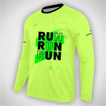 Camiseta Esportiva Masculina Longa Proteção Uv Treino Academia Corrida