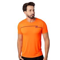 Camiseta Esportiva Masculino Slim Zeiq 201-007 Laranja