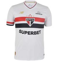Camiseta Esportiva Time Masculina Torcedor Home 2025 Oficial Original São Paulo FC New Balance Mt831813 Camiseta Esportiva Time Masculina Torcedor Home 2025 Oficial Original São Paulo FC New Balance Mt831813