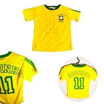 Camiseta Esportiva Verde e Amarela Treino Esporte - Brasil