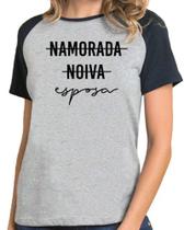 Camiseta esposa camisa casamento noiva casada