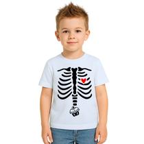Camiseta Esqueleto Raio X Bolinho Estampa Personalizada Camiseta Esqueleto Raio X Bolinho Estampa Personalizada