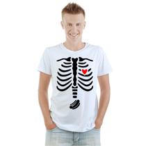 Camiseta Esqueleto Raio X Hot Dog Camisa Personalizada Blusa Adulto Algodão com Poliéster