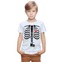 Camiseta Esqueleto Raio X Lanche Camisa Personalizada Blusa Infantil e Juvenil Algodão com Poliéster Camiseta Esqueleto Raio X Lanche Camisa Personalizada Blusa Infantil e Juvenil Algodão com Poliéster
