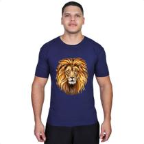 Camiseta Estampa Leão Masculina Feminina Impressão DTF Camisa Algodão