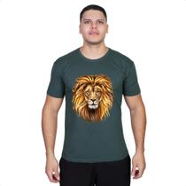 Camiseta Estampa Leão Masculina Feminina Impressão DTF Camisa Algodão