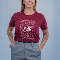Camiseta Estampa Math Quadrado de Plavras 485 Profissão matemática Matemático Profissional Professor