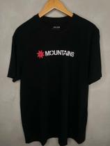 Camiseta estampa mountains preto masculina