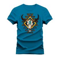 Camiseta Estampada 100% Algodão Unissex T-shirt Confortável Cabeça Colors