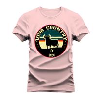 Camiseta Estampada 100% Algodão Unissex T-shirt Confortável Paisagem